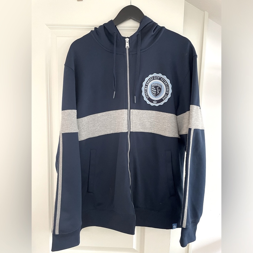 Adidas men’s Sporting KC zip up hoodie.